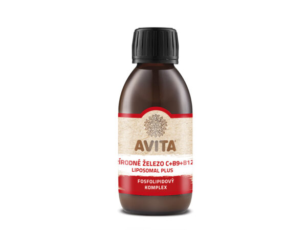 Avita PRÍRODNÉ ŽELEZO C+B9+B12 LIPOSOMAL PLUS doplnok výživy 20 dávok
