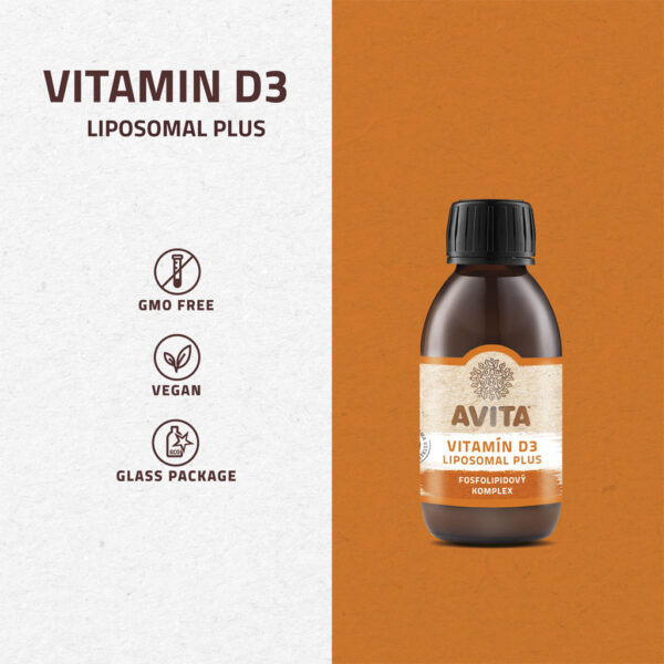 Avita VITAMIN D3 LIPOSOMAL PLUS doplnok výživy 20 dávok