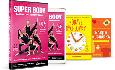 On-line video program + DVD set + Kniha ZDRAVÉ RÝCHLOVKY + Kniha NABITÁ KUCHÁRKA