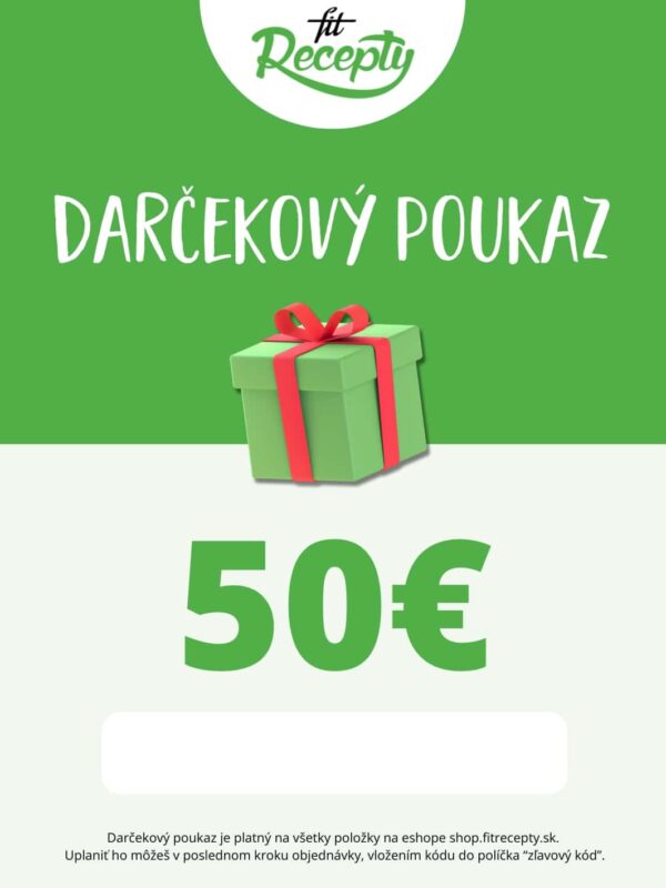 Fit Recepty Darčekový poukaz 50€